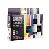 LIQUITEX BASICS ACRYLIC PAINT SET ASSORTED COLOURS 6 X 22 ML TUBES