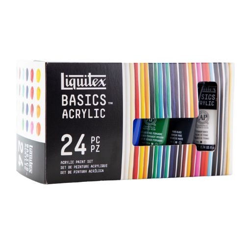 LIQUITEX BASICS ACRYLIC SET SORTIERTE FARBEN 24 X 22 ML TUBEN