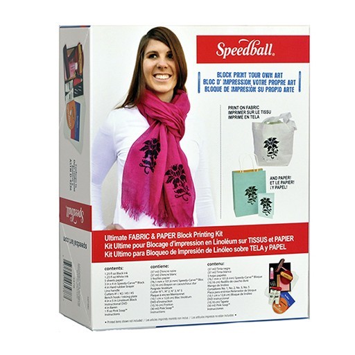 SPEEDBALL ULTIMATE FABRIC & PAPER BLOCK PRINTING KIT