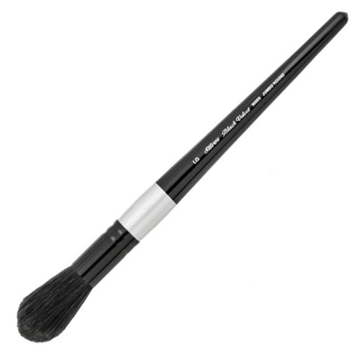 SILVER BRUSH BLACK VELVET JUMBO ROUND BRUSH SHORT HANDLE SERIES 3025S