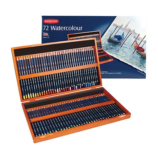 DERWENT WATERCOLOUR CAJAS DE MADERA 72 LÁPICES ACUARELABLES