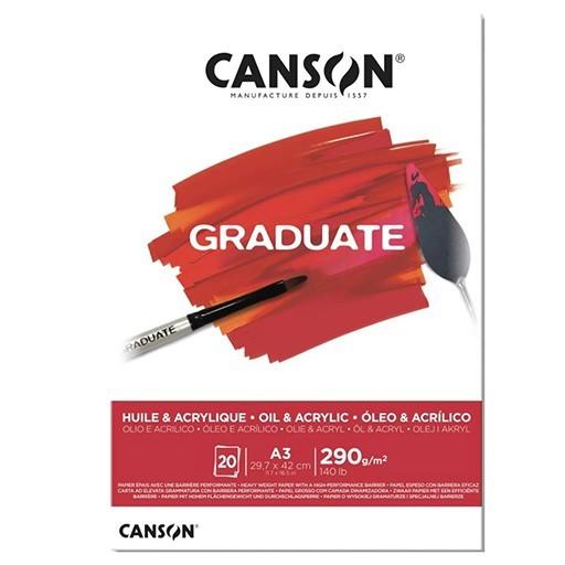 CANSON GRADUATE BLOC ÓLEO Y ACRÍLICO 290 G