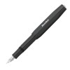 KAWECO PLUMA ESTILOGRÁFICA SERIE SPORT SKYLINE NEGRO CROMADO