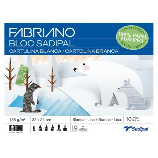 FABRIANO MANUALIDADES BLOC CARTULINA BLANCA