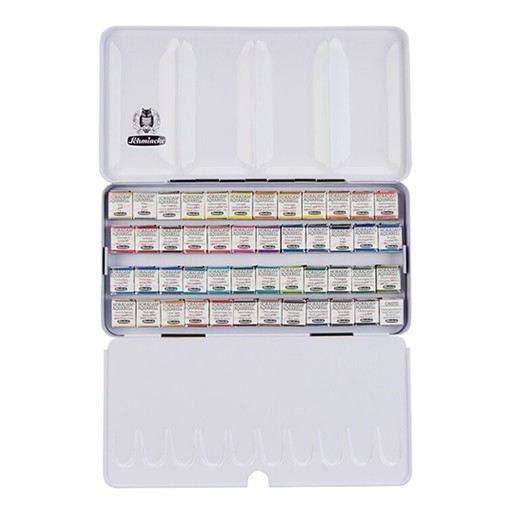 SCHMINCKE HORADAM AQUARELL CAJA ACUARELA METÁLICA - 48 MEDIOS GODETS