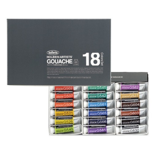 HOLBEIN ARTIST´S GOUACHE SET 18 TUBOS DE 15 ML G713