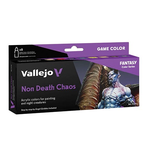 VALLEJO FANTASY NON DEATH CHAOS SET 8 GAME COLOR FARBEN VON ANGEL GIRALDEZ 72302