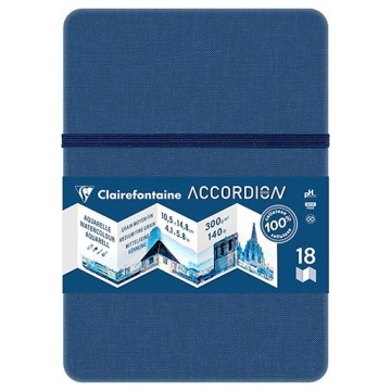 CLAIREFONTAINE ACCORDION NOTEBOOK WATERCOLOUR PAPER 300 G