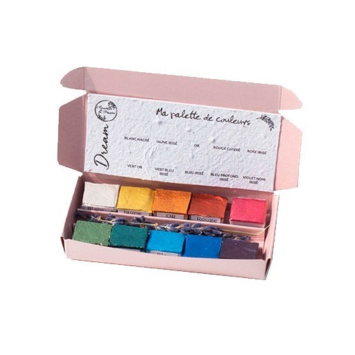 AQUARELLE DE PROVENCE CAJA DREAM ACUARELA EXTRAFINA ARTESANAL VEGANA 10 MEDIOS GODETS