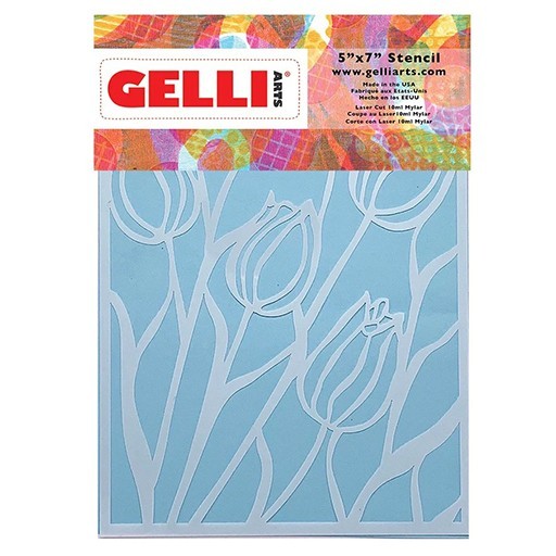 GELLI ARTS TULIP STENCIL - PLANTILLA DE TULIPAN PARA IMPRESIÓN