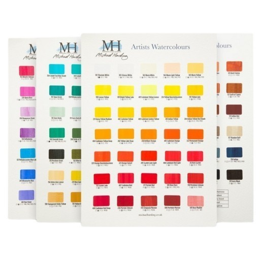 MICHAEL HARDING WATERCOLOUR COLOUR CHART