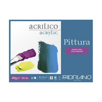 FABRIANO PITTURA ACRYLMALKARTON-BLOCK FEINKORN 400 G