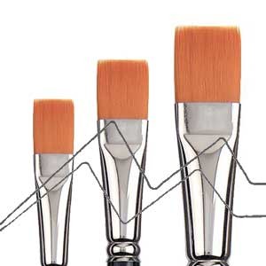 Oil & acrylic brush set  series 294 no. 8, 295 no. 10, 296 no. 6