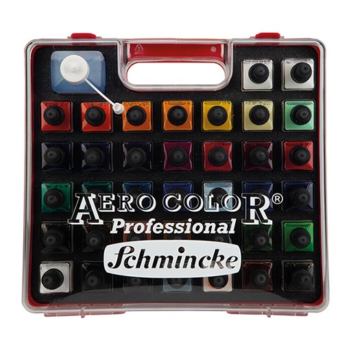 SCHMINCKE AERO COLOR PROFESSIONAL SET 36 X 28 ML FARBEN + AERO CLEAN RAPID