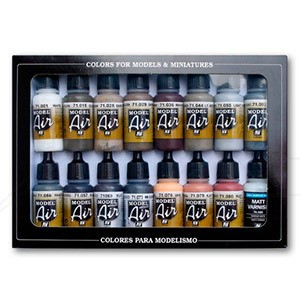 Vallejo Model Color Hobby Range Box Set (72 colours + 3 brushes + Carry  Case)