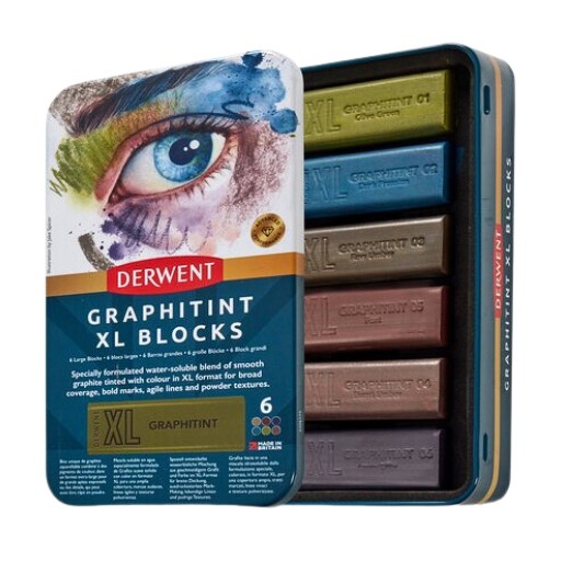 Derwent XL Graphite Blocks, Set of 6, Blocks