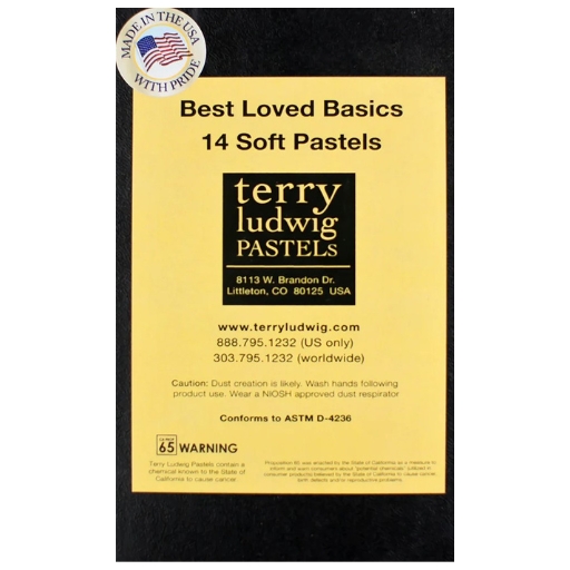 TERRY LUDWIG CARDBOARD BOX OF 14 SOFT PASTELS BEST LOVED BASICS SELECTION