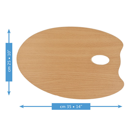 MABEF M/O PROFESSIONAL OVAL WOODEN PAINTING PALETTE