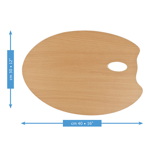 MABEF M/O PROFESSIONAL OVAL WOODEN PAINTING PALETTE