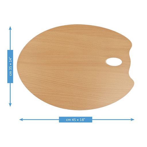 MABEF M/O PROFESSIONAL OVAL WOODEN PAINTING PALETTE