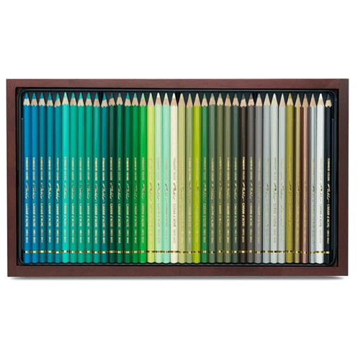 CARAN D´ACHE PABLO WOODEN BOX SET OF 120 WATER-RESISTANT COLOUR PENCILS