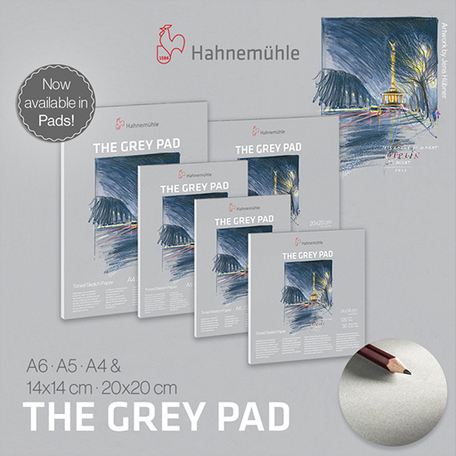 HAHNEMÜHLE BLOC DE DIBUJO THE GREY PAD 120 G 30 HOJAS